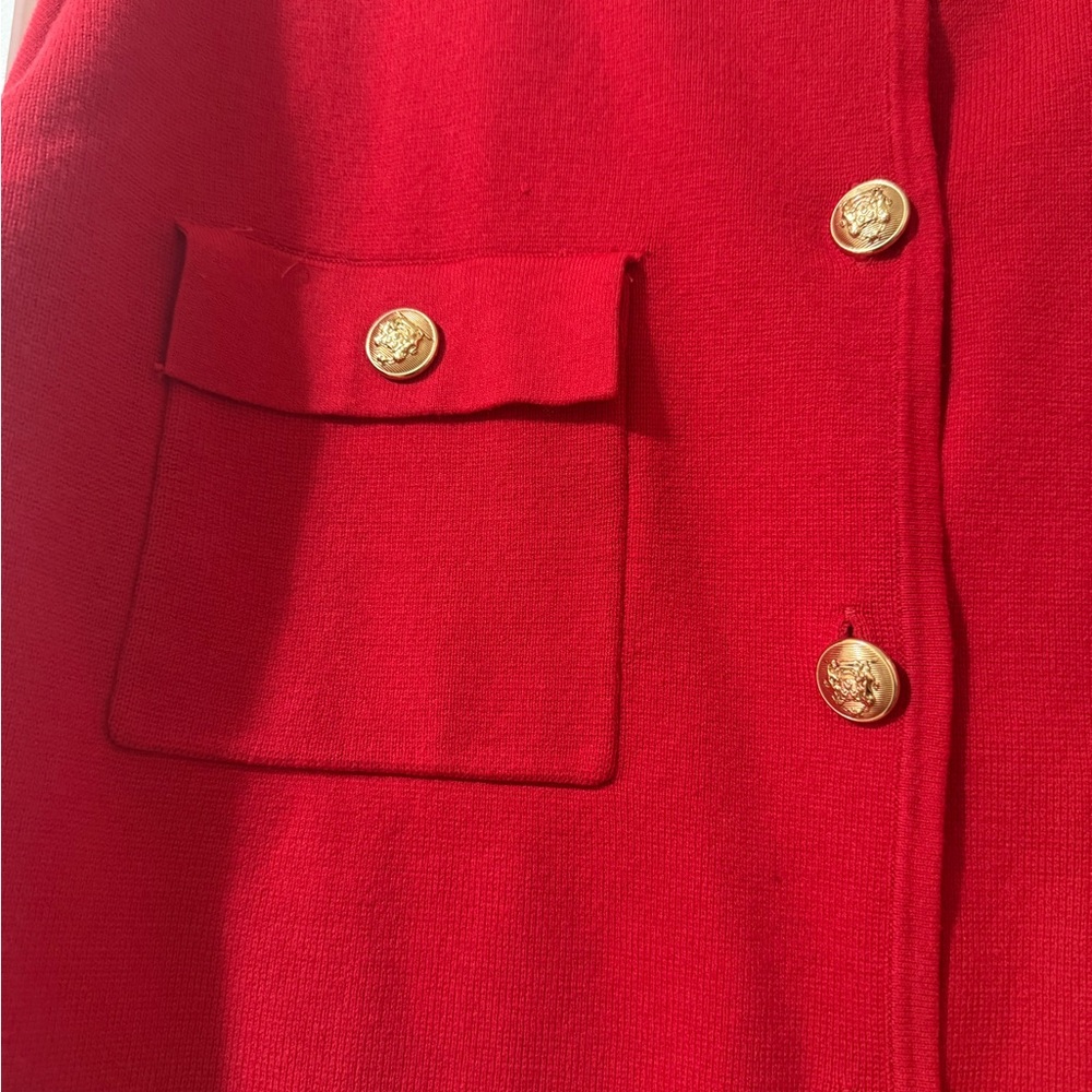 H&M Red Blazer with Gold Buttons, size L - Picture 2 of 6